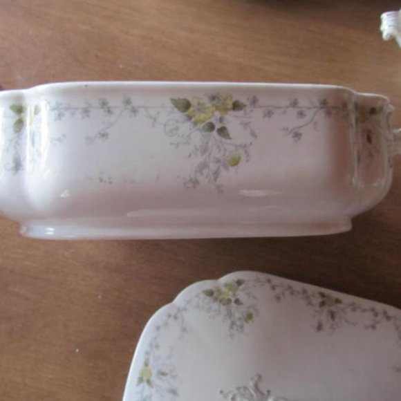 T & R Boote Waterloo Potteries transferware Schonbrunn White Ironstone Covered - Picture 3 of 9